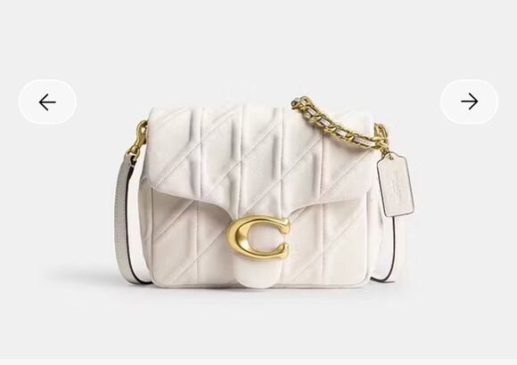 Coach Handbags - NEW Coach Times Square Tabby Shoulder Bag 20 With Quilting Brass/ Chalk $495